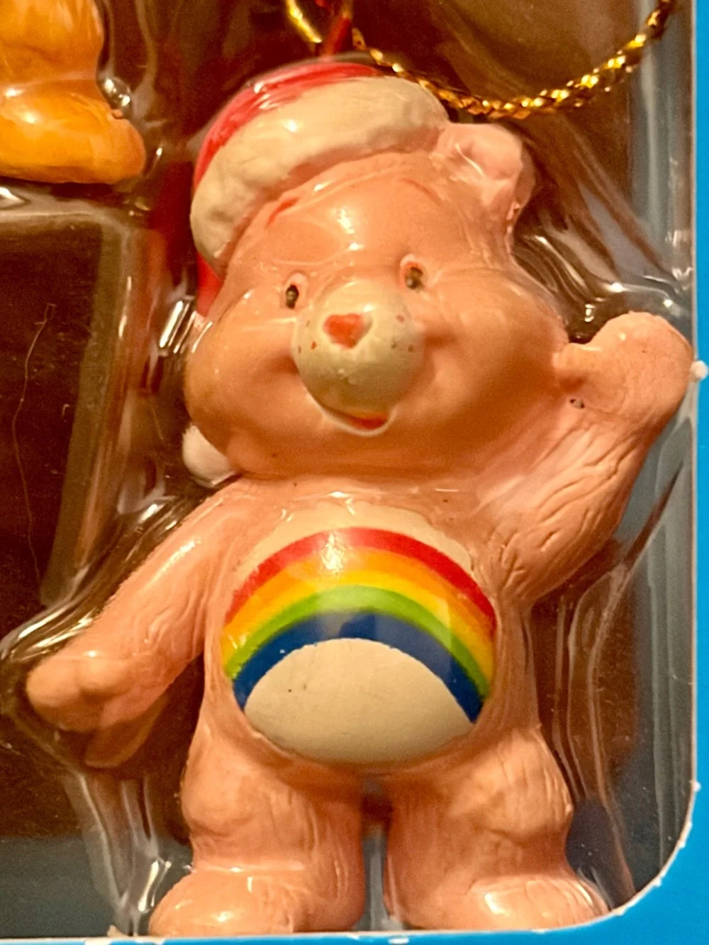 Vintage 5-piece Care Bears Mini Christmas Ornament Set